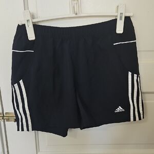 Adidas Women's Black and White Athletic Shorts